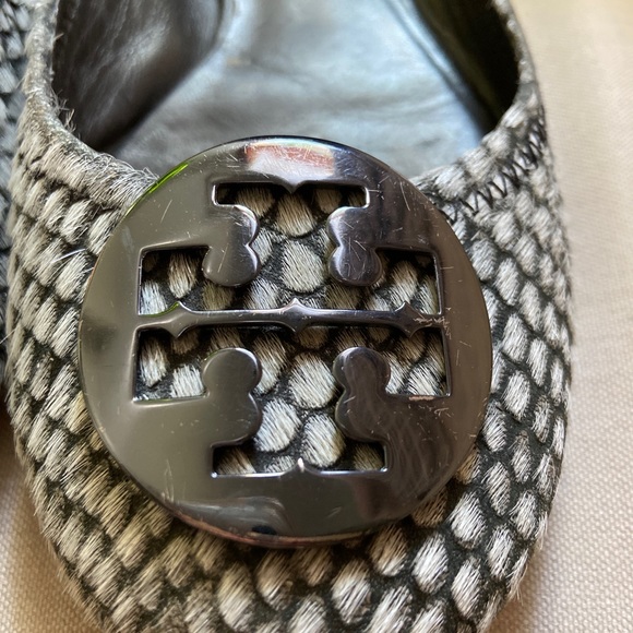 Tory Burch Reva Pony Hair Snakeskin Pattern Ballet Flats sz.6.5 - Picture 9 of 9